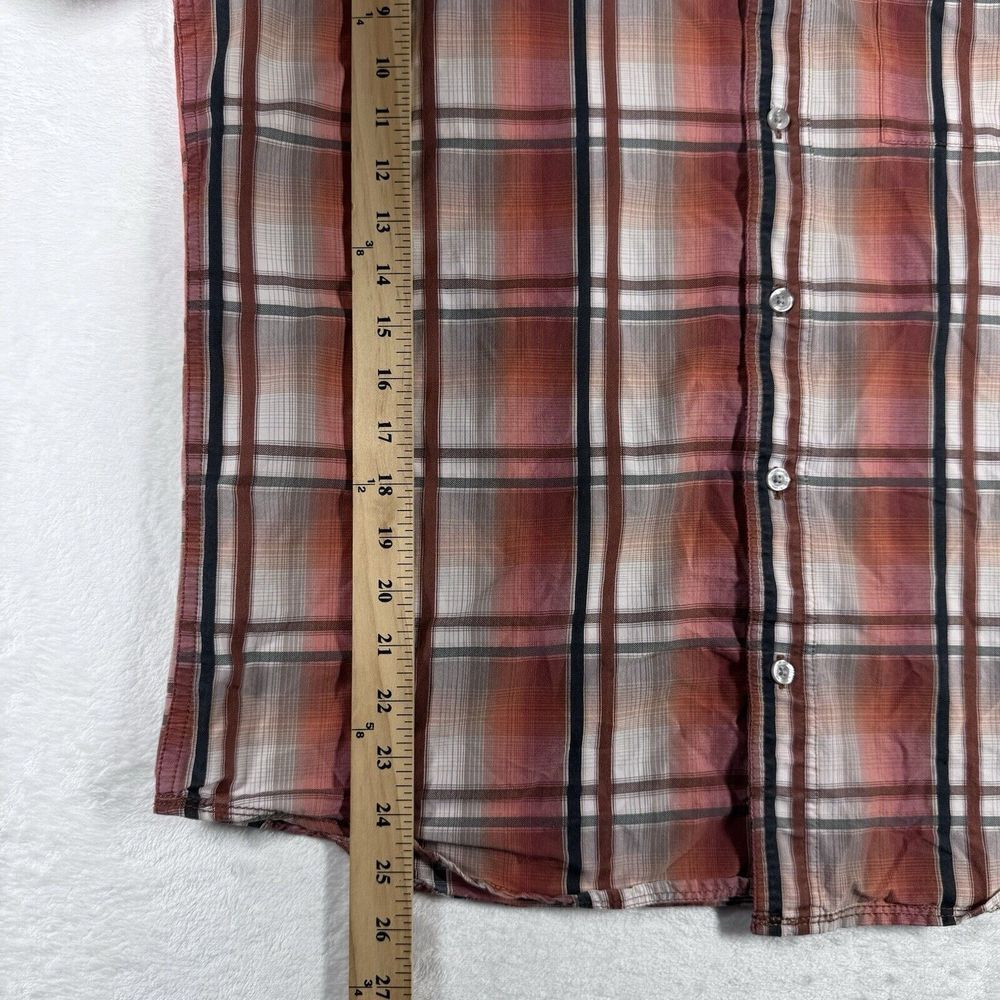 Prana Shirt Shirt Mens Large Plaid Short Sleeve‎ Button Up Casual Outdoor - Picture 13 of 13